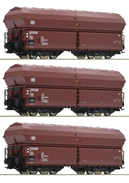 Set of 3 hinged lid Self-unloading hopper cars type Tad-u 961<br /><a href='images/pictures/Roco/Roco-76079.jpg' target='_blank'>Full size image</a>